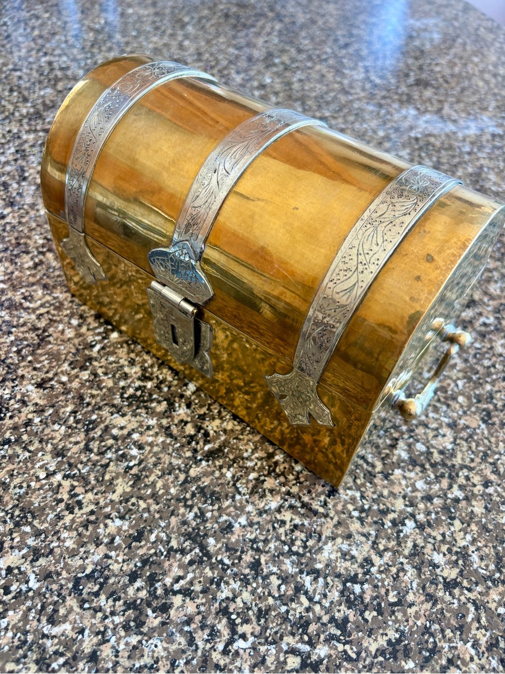 Vintage Brass Treasure Chest